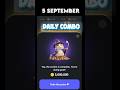 #5 September Daily combo 5 million coins 🪙