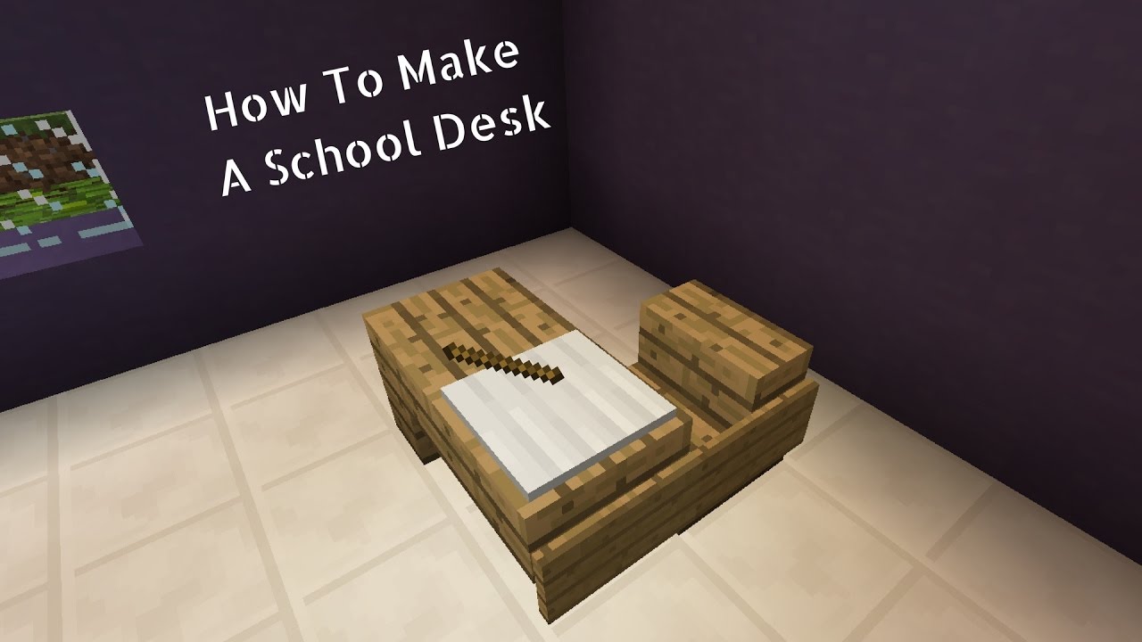 Minecraft How To Make A School Desk Youtube
