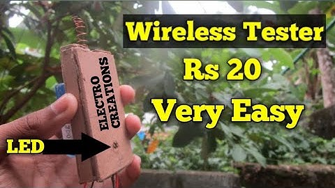 How To Make Wireless AC current Detector|| Wireless Tester||ELECTRO CREATIONS||MALAYALAM||