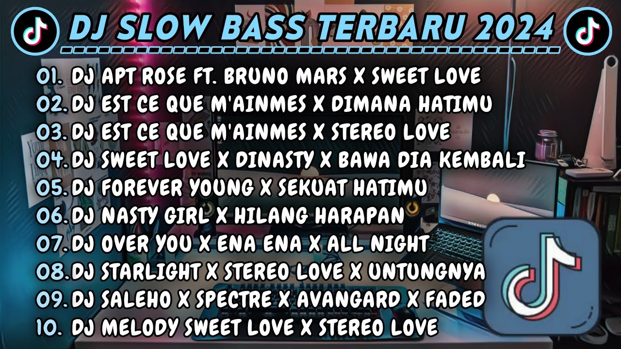 DJ SLOWBASS TERBARU 2024 || DJ APT ROSE FT. BRUNO MARS X SWEET LOVE || DJ EST CE QUE M'AINMES VIRAL