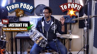 From Poop To POP!  Fix ANY Bad Sounding Snare In Seconds