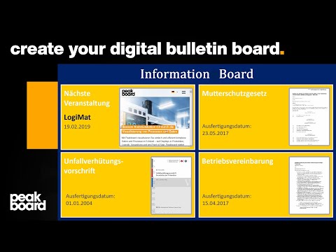 Peakboard | Quickly and easily create a digital bulletin board