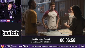 #TwitchConEU19 Speedruns - Need for Speed: Payback [All Main Missions] by KuruHS
