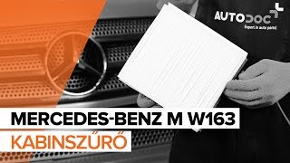 Oktatóvideók MERCEDES-BENZ M-CLASS (W163) gépkocsik karbantartásához - végezd el az ellenőrzést saját magad