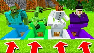 Minecraft PE : DO NOT CHOOSE THE WRONG SECRET BASE! (Mutant Zombie, Mutant Creeper, Witch & MORE)