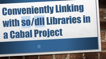 Conveniently Linking with so/dll Libraries in a Cabal Project