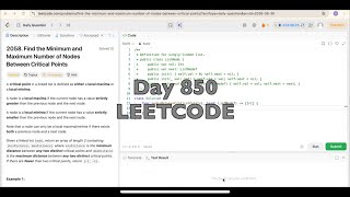 LeetCode Problem 2058. Find the Minimum and Maximum Number of Nodes Between Critical Points - Swift