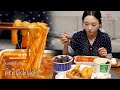 리얼먹방▶ "신전떡볶이" 숟가락으로 퍼먹기 ☆ ft.순대,튀김,스팸마요컵밥ㅣCheese TteokbokkiㅣREAL SOUNDㅣASMR MUKBANGㅣ