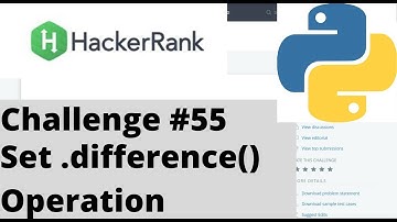 Hackerrank Python | Challenge #55 | Set .difference() Operation