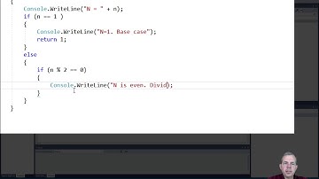 C# Programming Recursion Count to One Example Base Case