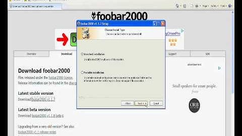 Foobar 2000 installation