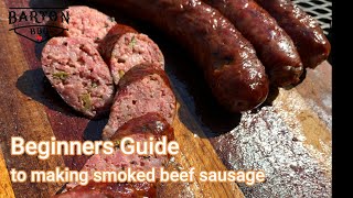 Homemade Sausage Recipe - Beginner guide to making smoked beef sausage links