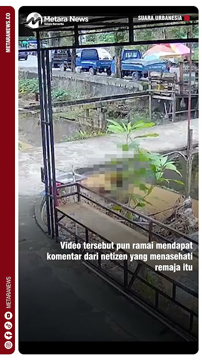 REMAJA PEREMPUAN JATUH KE PARIT SAAT NAIK MOTOR, NETIZEN  KOK BISA DEK