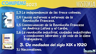 Las trece colonias, Revolución Francesa, revolución industrial y nacionalismo.