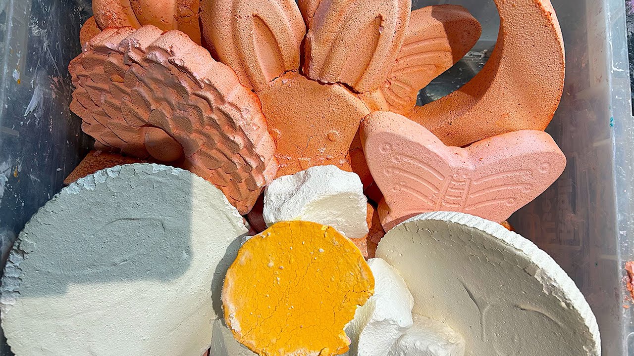 Peachy crush | asmrgymchalk | please subscribe | satisfying | powdery | crunchy 