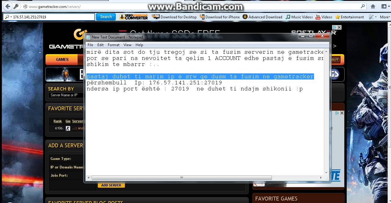 si ta fusim serverin ne gametracker youtube gametracker account