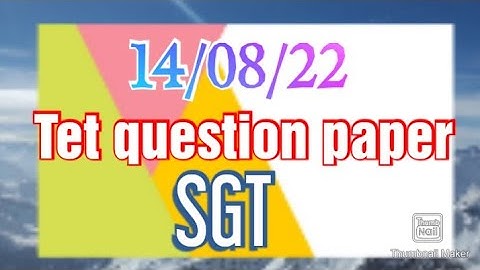 14/08/22 tet morning shift exam paper