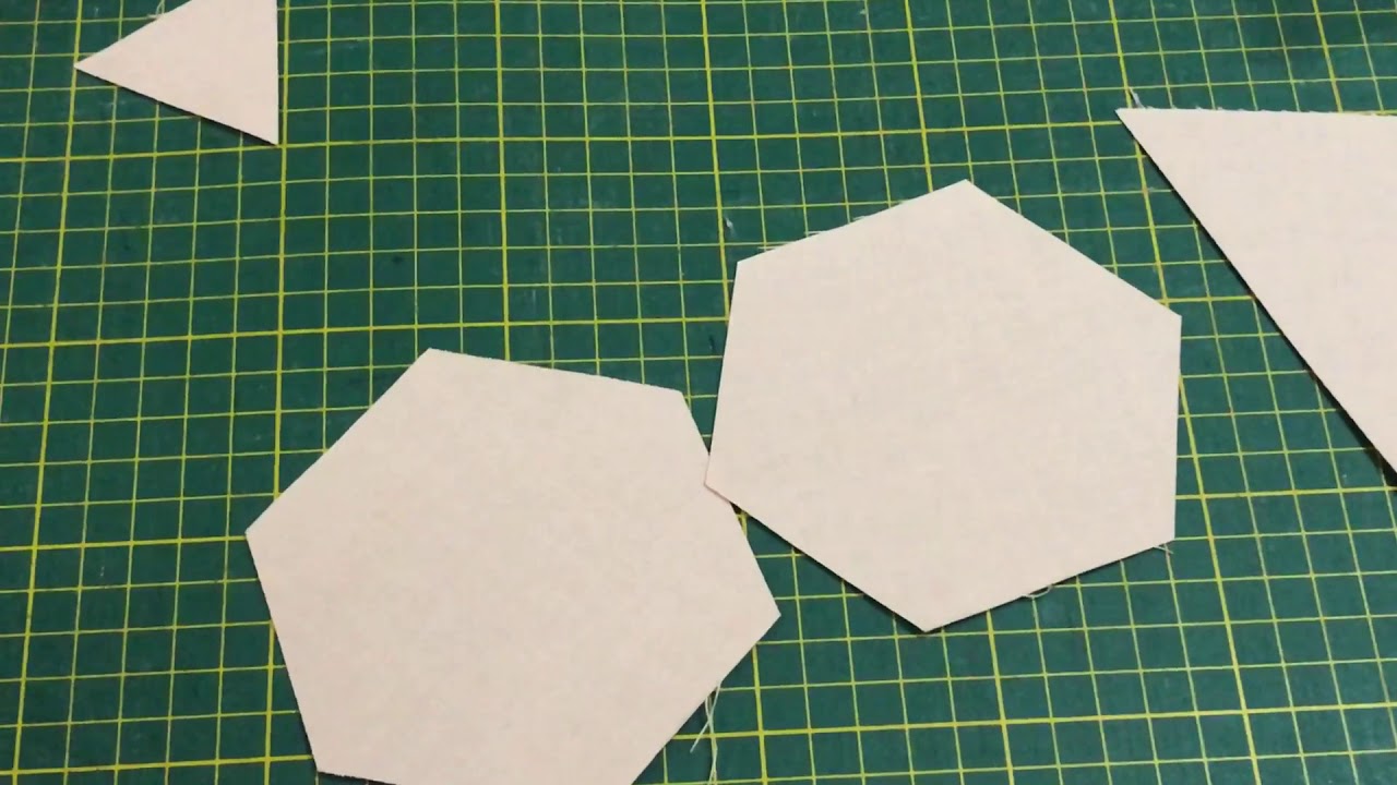Как выкроить шестиугольник любого размера из ткани без трафаретов - YouTube