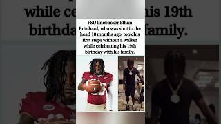 God did it. FSU's Ethan Pritchard walks again, 10 months after being shot in the head. #shorts