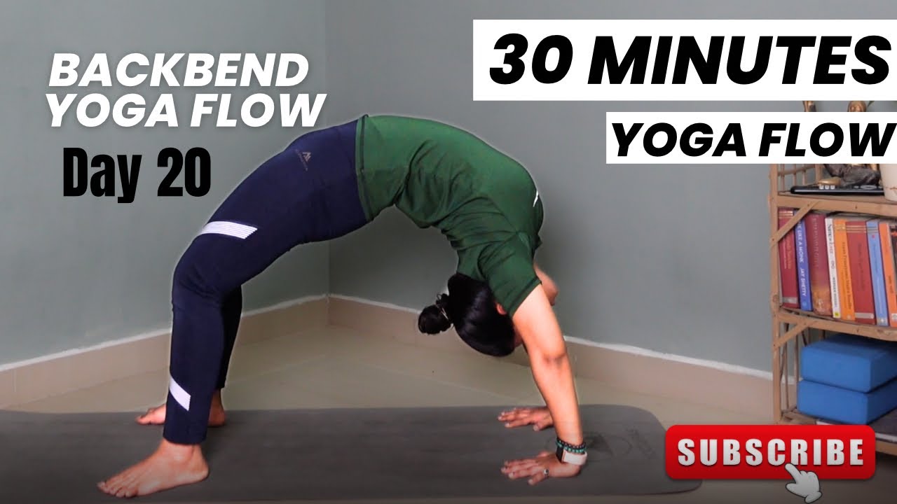 Backbend Yoga Flow | Back Flexibility , Mobility | Day 20 | 30 Days 30 ...
