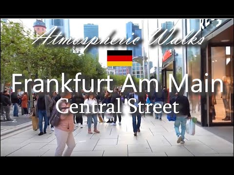 New Update CITY WALKS: Frankfurt Am Main Central street (Full HD) - Франкфурт на Майне прогулка