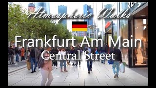 CITY WALKS: Frankfurt Am Main Central street (Full HD) - Франкфурт на Майне прогулка