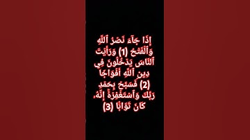 سورة النصر بصوت يهز الجبال #allah #اكسبلور #قران_كريم #تيك_توك #لايك #duet