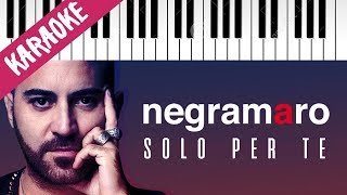 Video thumbnail of "Negramaro | Solo Per Te // Piano Karaoke con Testo"