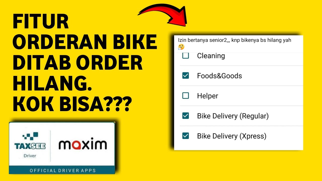 FITUR BIKE MAXIM HILANG. KOK BISA?? • cara munculkan fitur bike maxim baru