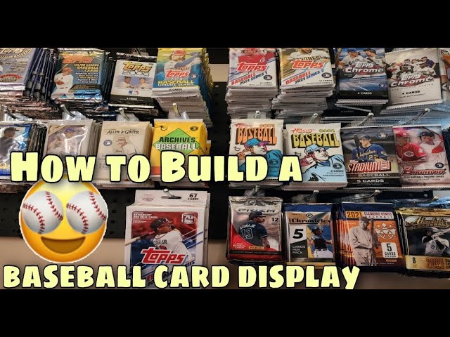 how to build a baseball card display case Amazon.com: Large Cards Trade Show Display Case, Portable Aluminum Trading  and Graded Card Display Frame with Locks, Table Top Aluminum Holder with  Clear Acrylic Showcase for Jewelry Craft Collector Shows : Toys main image 0