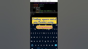 Finding Square Root of any Number using C #programming|Part 7:#clanguage #coding #coder #shorts