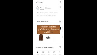 Acloset app Tutorial Part 3. Calendar, discover and Feed #fashioncommunity screenshot 5