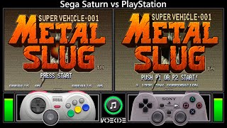 Metal Slug (Sega Saturn vs PlayStation) Gameplay Comparison