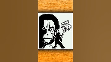 Lord Hanuman Sketch Drawing | Easy Hanuman Ji Face Art with Mace | Jai Shri Ram | Hanuman Drawing