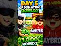 DAY 5 of Donating ROBUX! 🎉 Samaybrooo Wins 1000 Robux! 💸 #Roblox #Robux #Giveaway #Shorts