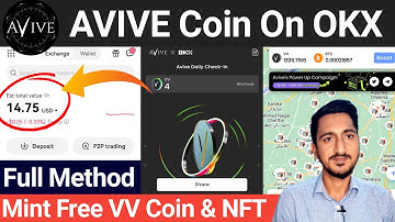 AVIVE World Mining App partnership with OKX Mint Free NFT & VV Coin on OKX 1VV=$2