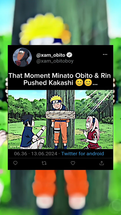 Minato Obito & Rin pushed Kakashi #narutoedits #narutoanimeshorts #shorts #narutoshippudenshort
