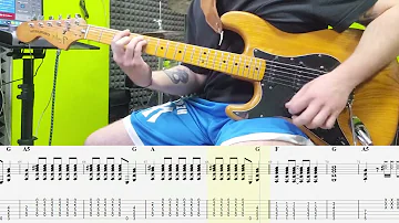 Talking Heads - Psycho Killer GUITAR COVER + PLAY ALONG TAB + SCORE