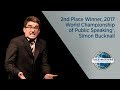 2nd Place Winner, 2017 World Championship of Public Speaking® , Simon Bucknall