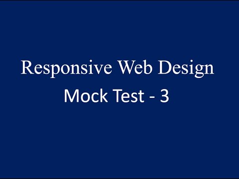 Mock Test - 3 || Responsive Web Design || HTML || CSS || Bootstrap ...