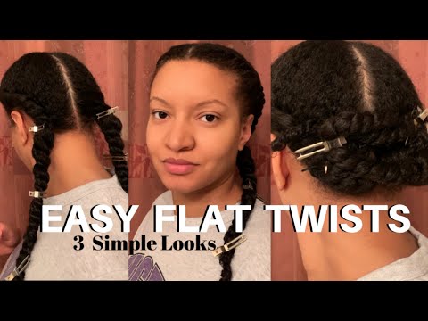 flat-twists-protective-style-|-wash-day-hair-|-how-to-natural-hairstyles
