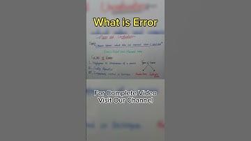 What is Error|| Error || @BeyondNewton #physicsonline #physicstopics