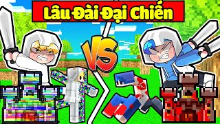 HUY NOOB THỬ THÁCH LÂU ĐÀI ĐẠI CHIẾN TRONG MINECRAFT*LÂU ĐÀI GLITCH ĐẦU VỚI LÂU ĐÀI.EXE👹👾