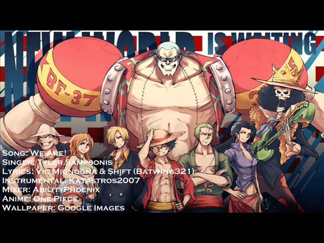 One Piece OP 24 Opening 24 Episode 1000 We Are FUNimation English Dub  Version Sung by Vic Mignogna 