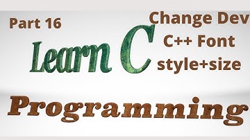 C for Beginners || How to Change Dev C++ Font style+size || Tutorials Point