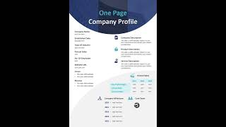 One Page Company Profile PowerPoint Presentation | Kridha Graphics