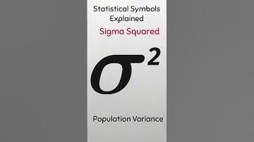 Statistical Symbols Explained: lowercase Sigma Squared- Population Variance #sigma #statistics