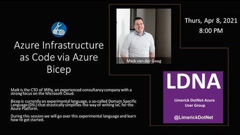 Azure Infrastructure as Code via Azure Bicep
