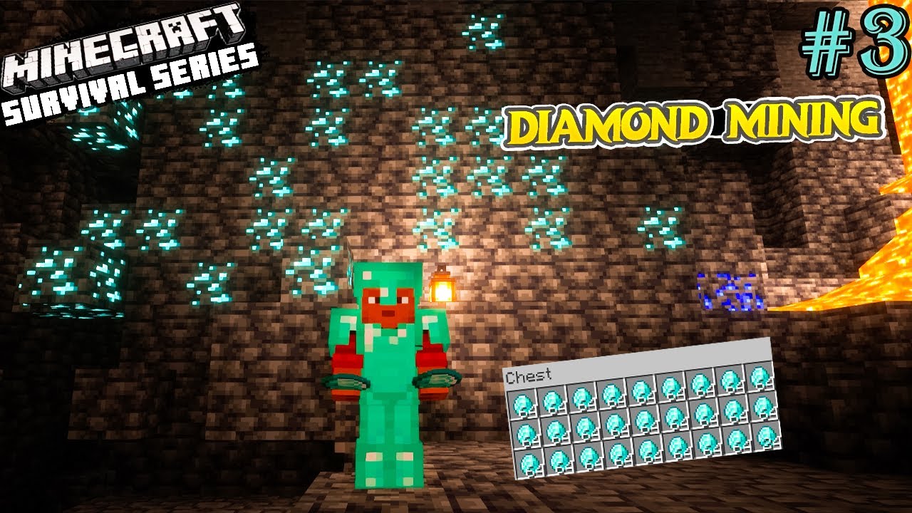 I Made DIAMOND ARMOR and DIAMOND MINING in MINECRAFT SURVIVAL - YouTube