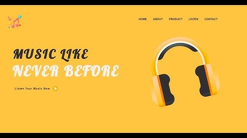 Beautiful Music Landing Page Design Using HTML & CSS
